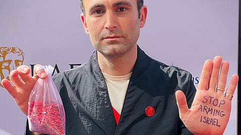 Khalid Abdalla's protest at the 2024 BAFTA TV Awards, using 14,000 sequins to symbolize child deaths in Gaza.