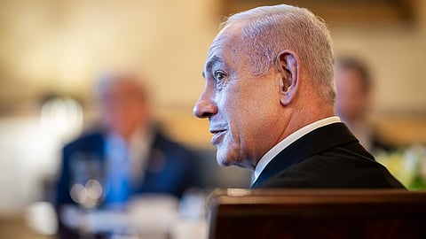 Israeli Prime Minister Benjamin Netanyahu, Monday, July 7, 2025, in the Blue Room.