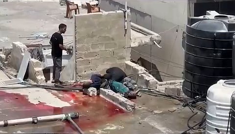 Aftermath of an Israeli airstrike on Gaza, 21 July 2025.