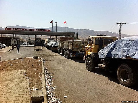 Habur border crossing beetwen Turkey & Iraq