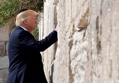 U.S. President Donald Trump visiting the Western Wall in Jerusalem