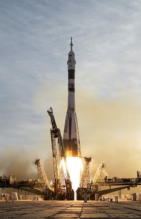 Russian Soyuz rocket (For illustrative purposes)