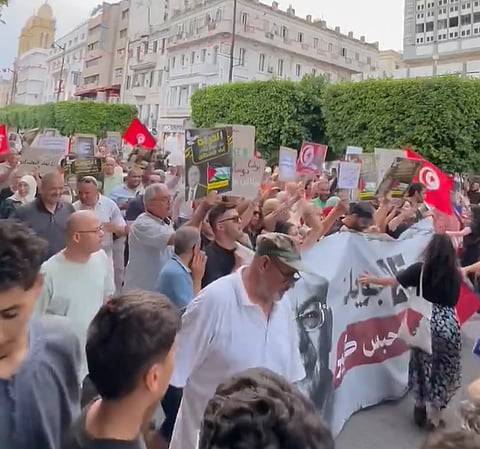 Tunisia Demonstrators Decry Saied’s Authoritarian Rule in Protest