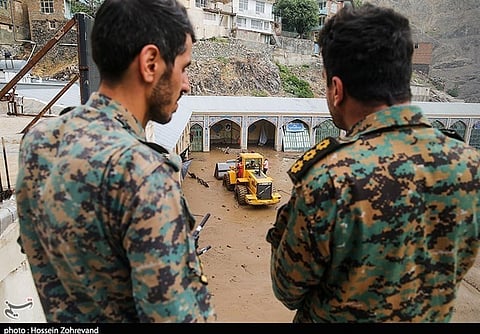 Members of Iran's Islamic Revolutionary Guards Corps