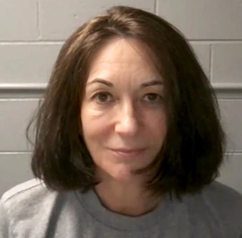 Mug shot of British convicted sex offender and former socialite Ghislaine Maxwell, taken at the Metropolitan Detention Center, Brooklyn.