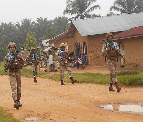 UN Peacekeepers hunting for ADF in Komanda, DR Congo.