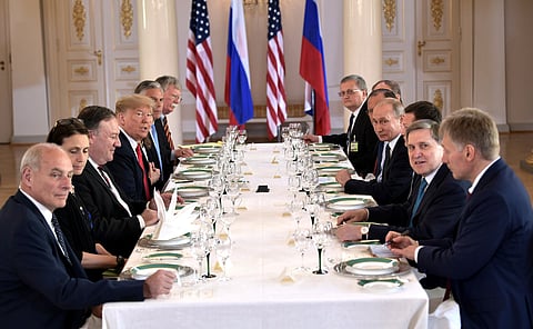 Vladimir Putin & Donald Trump in Helsinki, 16 July 2018.
