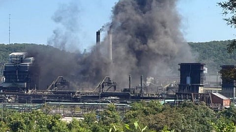 Scenes of the explosion at U.S. Steel Clairton Coke Works in Pennsylvania, which occurred on August 11, 2025.