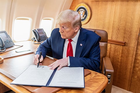 President Donald Trump signs an Executive Order (For illustrative purposes)