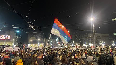 Anti-government protests in Belgrade, December 2024
