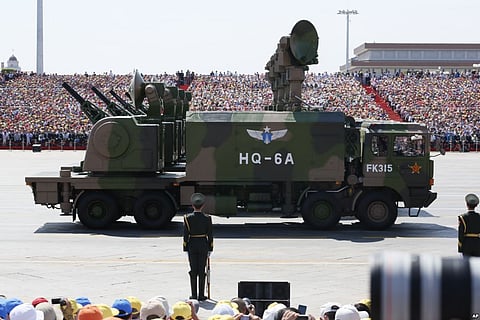 Military radar showcased in parade commemorating the 70th anniversary of Japan's surrender in Beijing, Sept. 3, 2015.