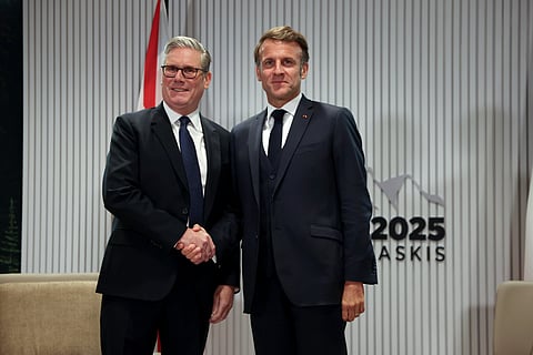 British Prime Minister Keir Starmer and French President Emmanuel Macron