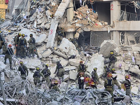 Destruction in Bat Yam after Iranian missile strike.