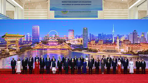 Heads of State of the SCO along with their spouses, August 31st, 2025, Tianjin, China.
