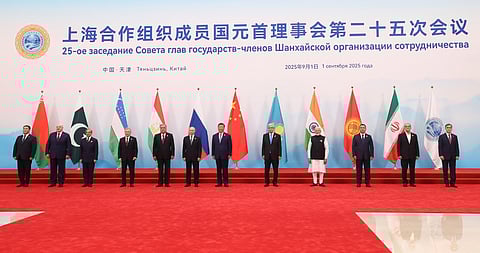Photo of the leaders of the Shanghai Cooperation Organization, Tianjin, China August 31st, 2025.