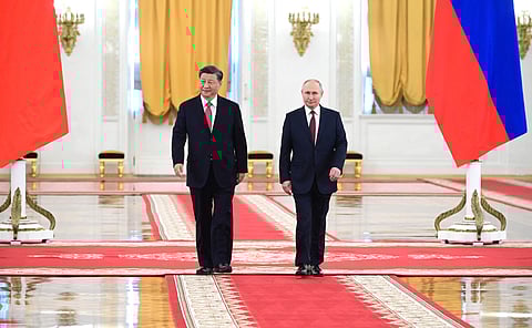 Chinese President Xi Jinping and Russian President Vladimir Putin, 2023.