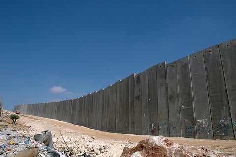 Barrier separating the 1949 border of Israel and the West Bank