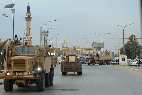 U.S.. Army convoy, Baghdad, Iraq, 2009.