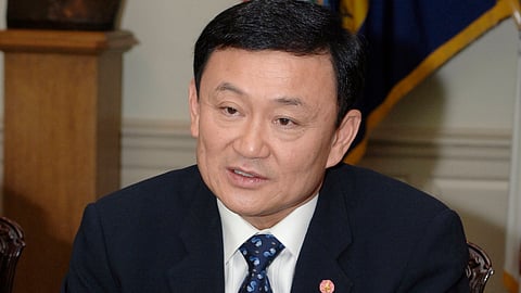 Thailand's Former Prime Minister Thaksin Shinawatra in a meeting at the Pentagon, September 2005.