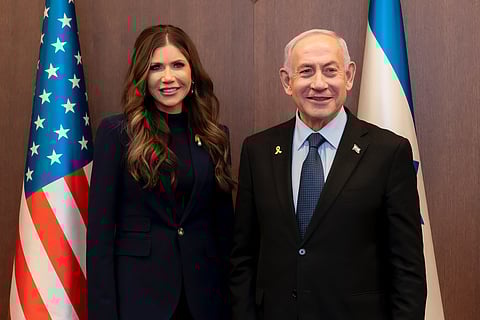 Department of Homeland Security (DHS) Secretary Kristi Noem meets with Israeli Prime Minister Benjamin Netanyahu in Jerusalem,