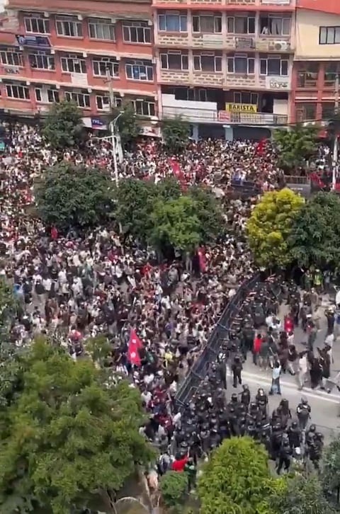 A striking view of the massive protest that unfolded in Nepal
