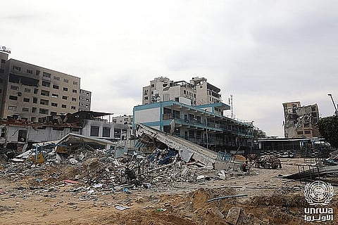 Destruction of UNRWA Zaitoun Boys School, Gaza Strip