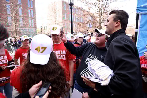 Charlie Kirk posing for a selfie at Purdue University's Krach Lawn during the "American Comeback Tour" in West Lafayette, Indiana, before his passing.