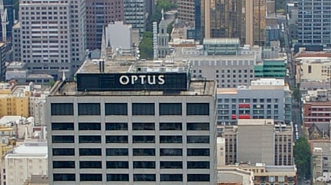 Optus tower in Melbourne, 8 March 2008.