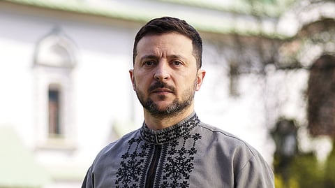 Ukrainian President Volodymyr Zelensky in his Easter greetings, 2025.