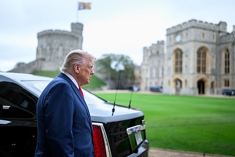 President Donald Trump during his UK visit, on September 18, 2025, in Windsor, England. 