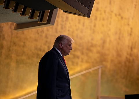 President Donald Trumpet the United Nations General Assembly, Tuesday, September 23, 2025, at U.N. Headquarters in New York City. 