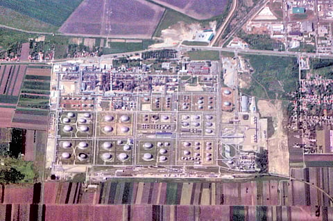 Naftna Industrija Srbije (NIS) oil refinery in Pančevo, Serbia, 2013.