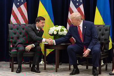 Ukrainian President Volodymyr Zelensky and U.S. President Donald Trump