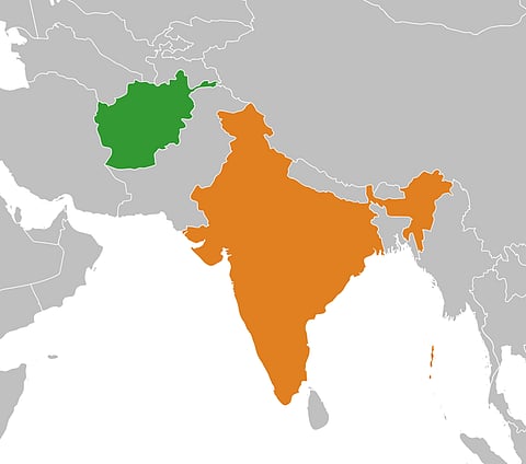 Afghanistan India Locator.