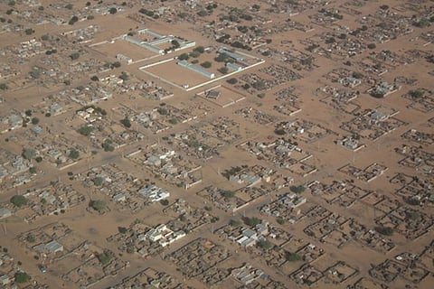 El Fasher, Darfur, from above.