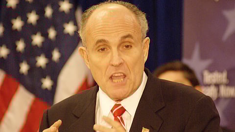 Rudy Giuliani at the Elks Club in Nashua, New Hampshire.