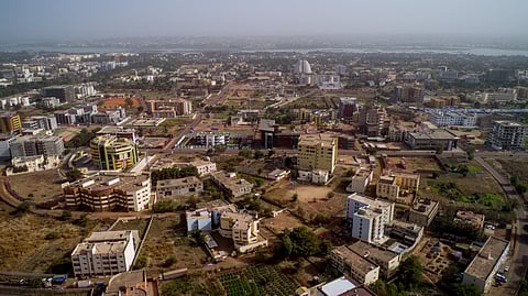 Bamako, Mali overhead view
