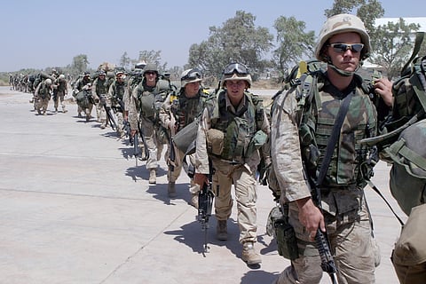 U.S. Marines in training. 