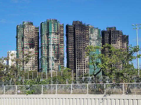 Aftermath of the Wang Fuk Court estate fire.