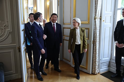 General Secretary of the Communist Party of China Xi Jinping meeting with President of France Emmanuel Macron 