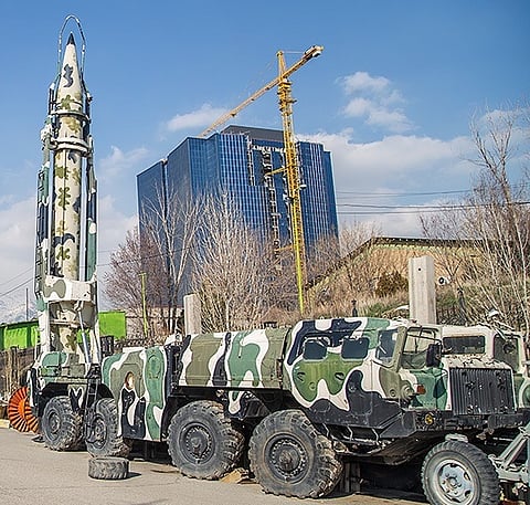 Iranian scud missile launcher on public display at Holy Defense Museum, Tehran, 2019.