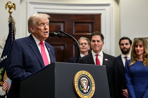 President Donald Trump makes an announcement on “Trump Accounts”, Tuesday, December 2, 2025, in the Roosevelt Room of the White House.