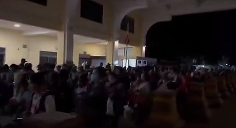 Cambodian civilians fleeing the border areas with Thailand.