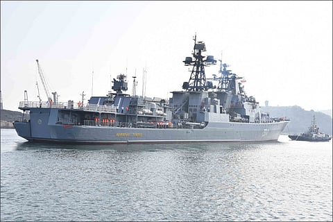 Russian Navy ship, 2019.