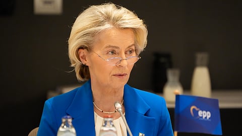 European Commission President Ursula von der Leyen at European People's Party Summit, Brussels, 18 December 2025.