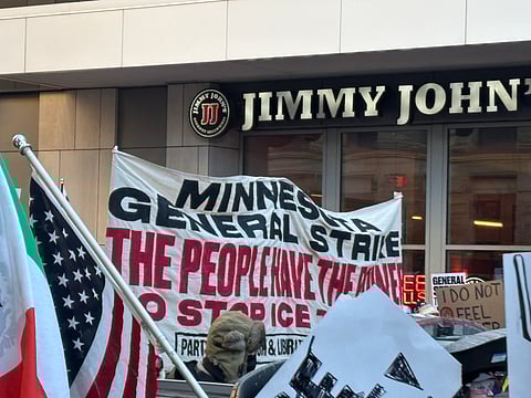 ICE protest in Minneapolis, Minnesota.