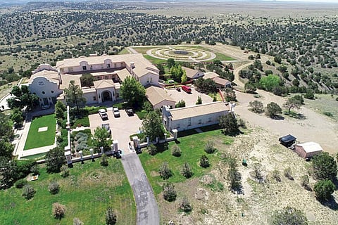 Zorro Ranch, a property owned by financier Jeffrey Epstein, is pictured in an aerial view near Stanley, New Mexico, United States.