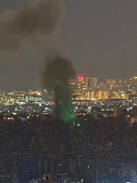 Israeli airstrike on Beirut.