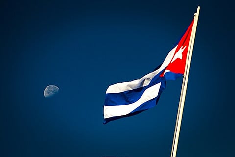 The flag of Cuba.