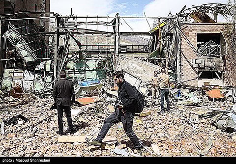 Tehran, after Israeli-American airstrikes.